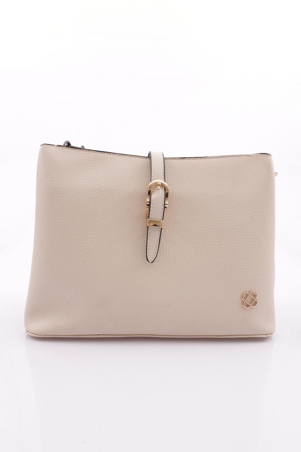 Women's Chain Detailed Shoulder and Shoulder Bag Beige Rolax 2183426