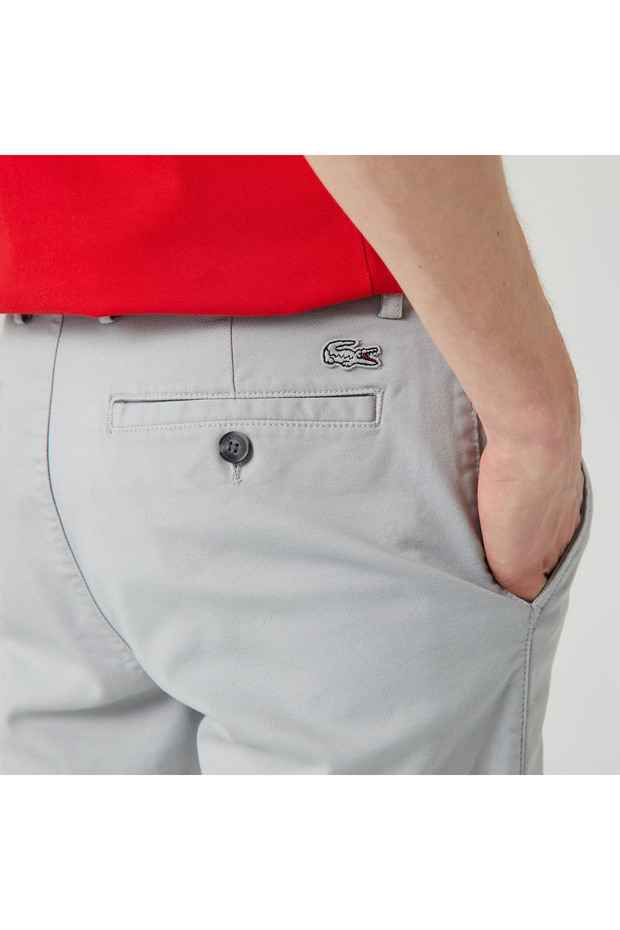 Erkek Regular Fit Gri Bermuda Şort - 5