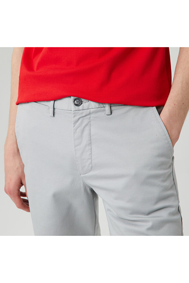 Erkek Regular Fit Gri Bermuda Şort - 4