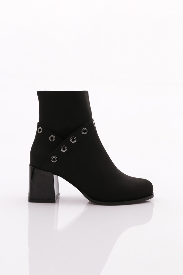 Women's Heeled Boots Black Luxury Suede 81721033