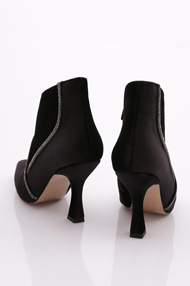 Kadın Bot Siyah Kadife 3213532 - 3