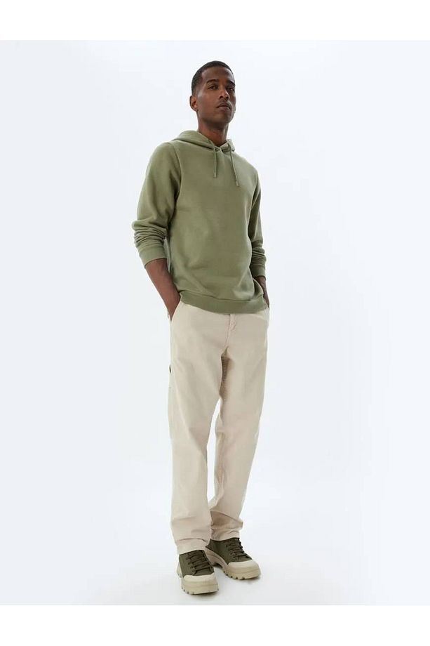 Kapşonlu Sweatshirt Basic Pamuk Karışımlı - 2