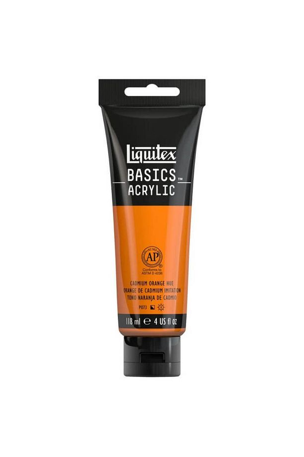 Basics Acrylic 118ml Akrilik Boya Cadmium Orange Hue 720 - 1