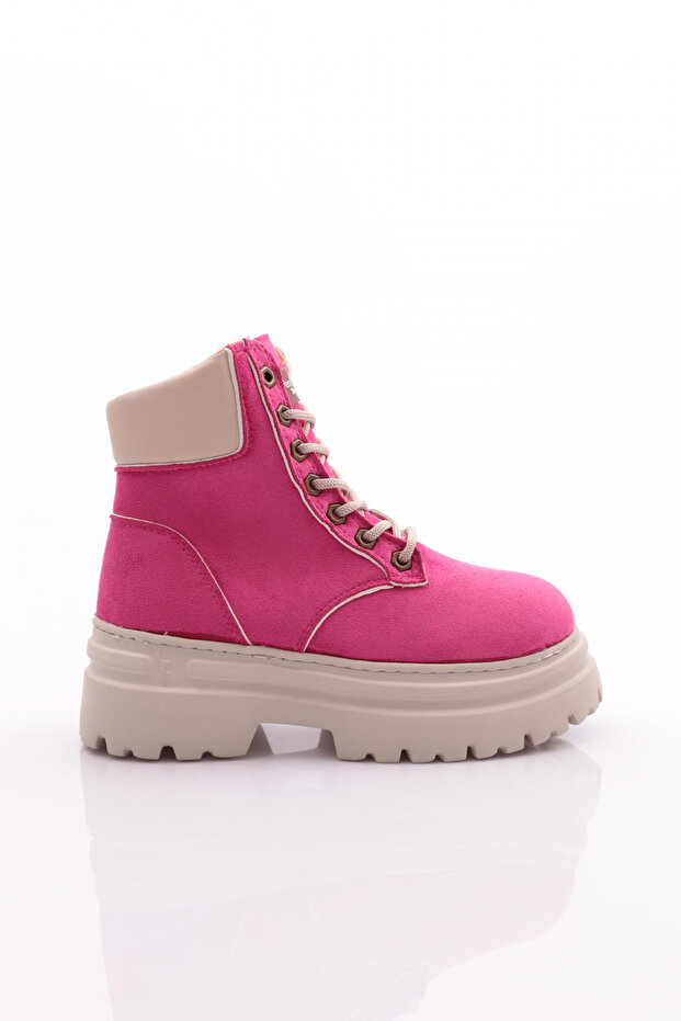 Women's Lace-Up Boots Fuchsia 123036122372