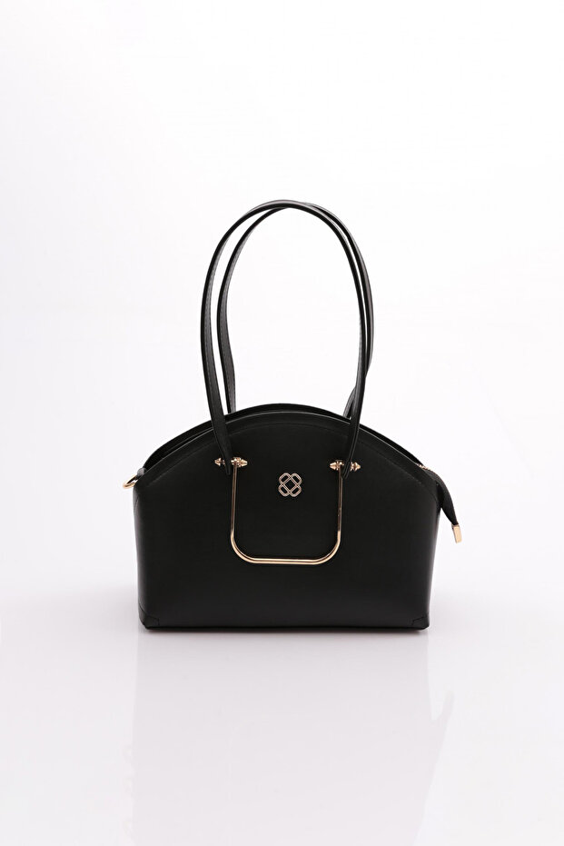 Arm500 Women's Oval Bag with Metal Accessories