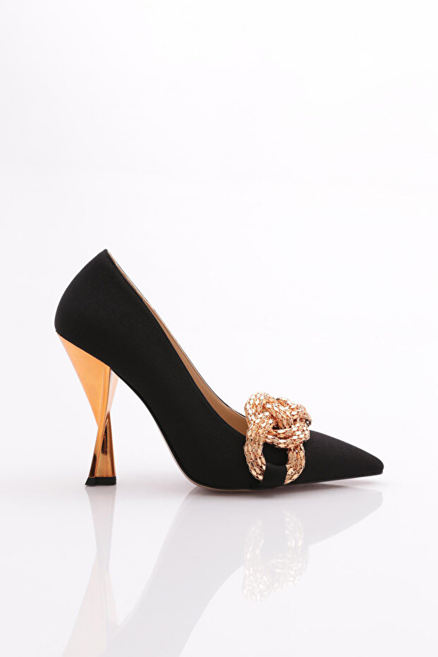 165 Women's Big Buckle Heeled Shoes