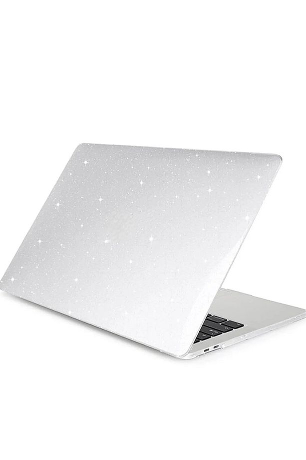 Apple Macbook Air 13 M1 Çip 2020 Kılıf A2337 A1932 A2174 Simli Parlak Transparan Kapak Kılıf - 4