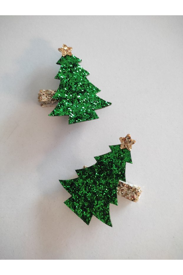 Girl Child Baby New Year Christmas Buckle Pine Figure Clip Buckle