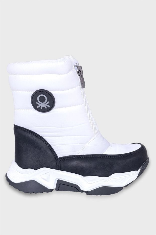 United Colors of Benetton Kids Zippered Boots White Bn-50125
