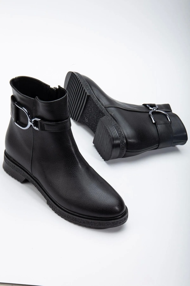 Women's Winter Buckle Boots Black