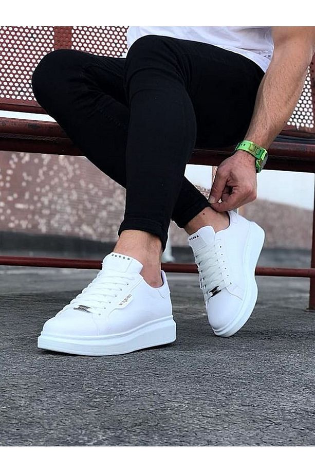 Wg01 Beyaz Düz Erkek Casual Ayakkabı - 2