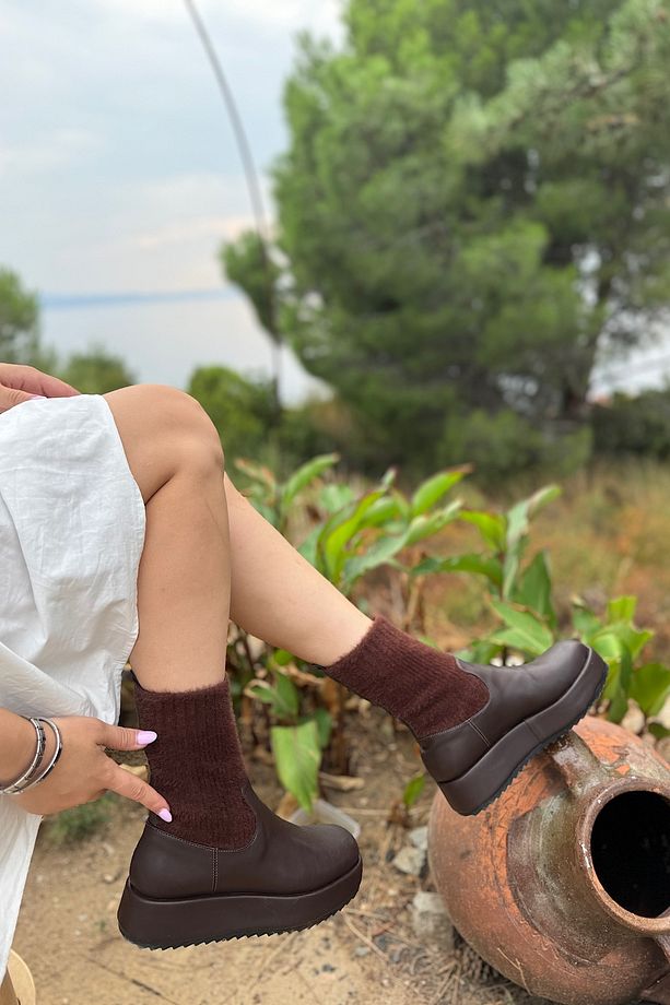Eldon Acı Kahve Triko Kadın Bot - 2