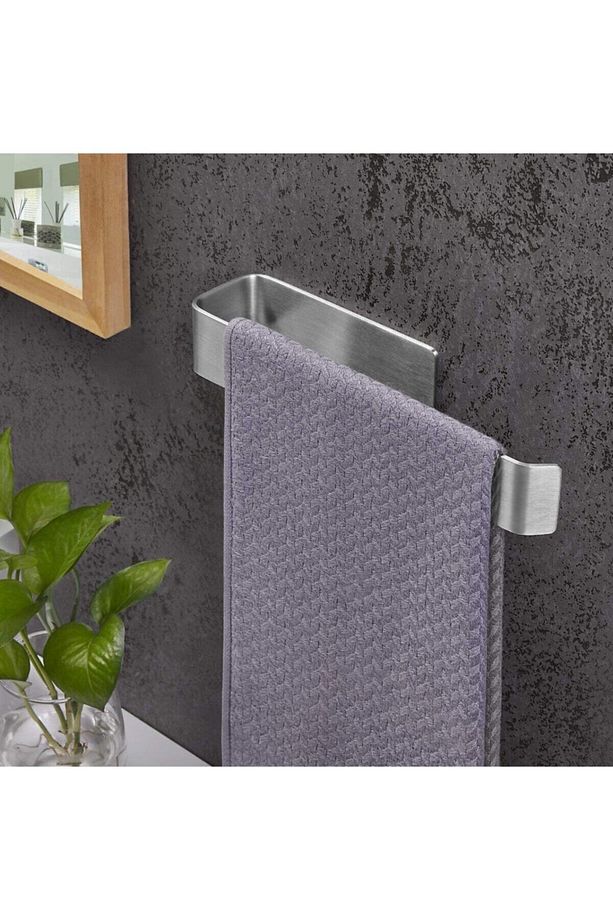 Paslanmaz Çelik Havluluk / Yapışkanlı Sistem / Banyo Askısı / Havlu Askısı - 1