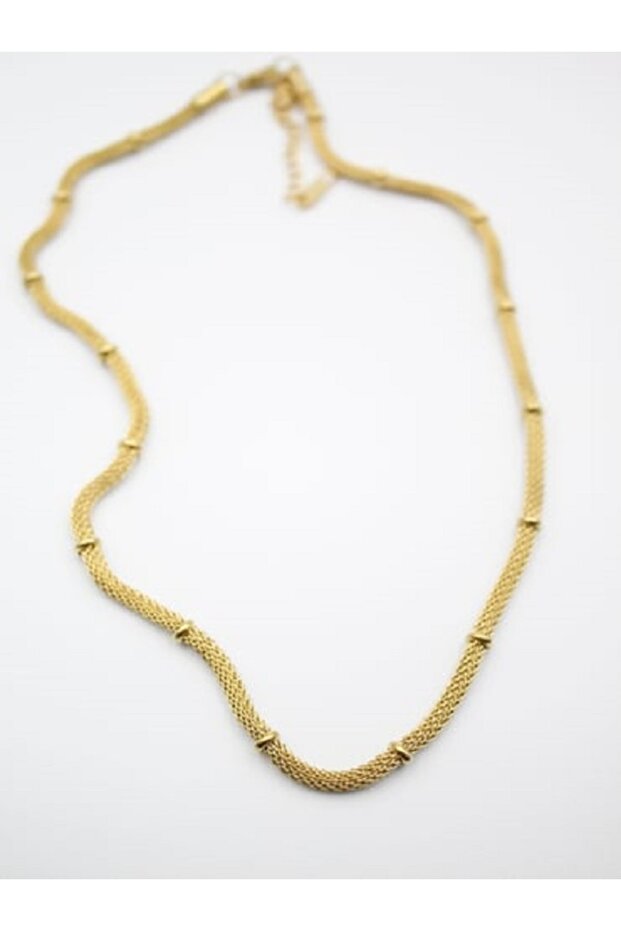 Kadın düğümlü hasır çelik kolye - 4