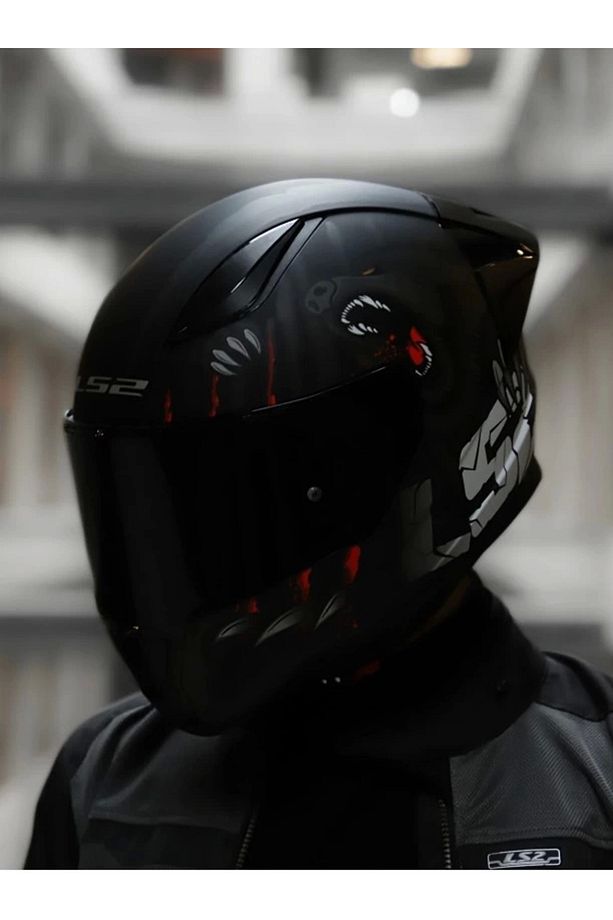 Rapıd 2 Race Clawn Mat Siyah-kırmızı Kask - 4
