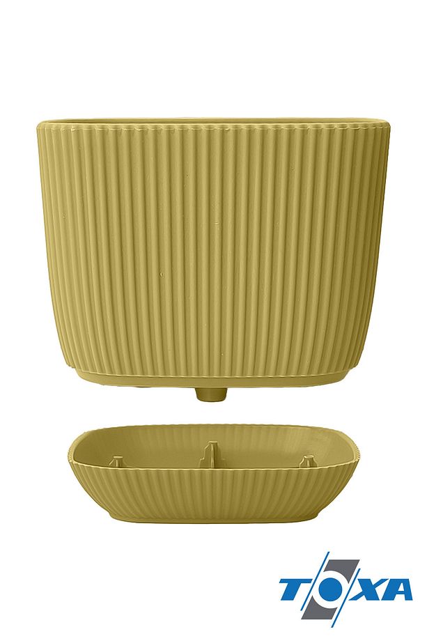 0.27 Litre Soft Sarı Mercan Kare Saksı Mini Boy Kaktüs Sukulent Saksısı Tabaklı Plastik Saksı - 5