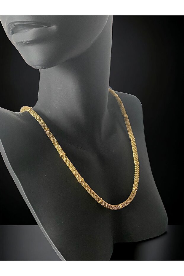 Kadın düğümlü hasır çelik kolye - 7