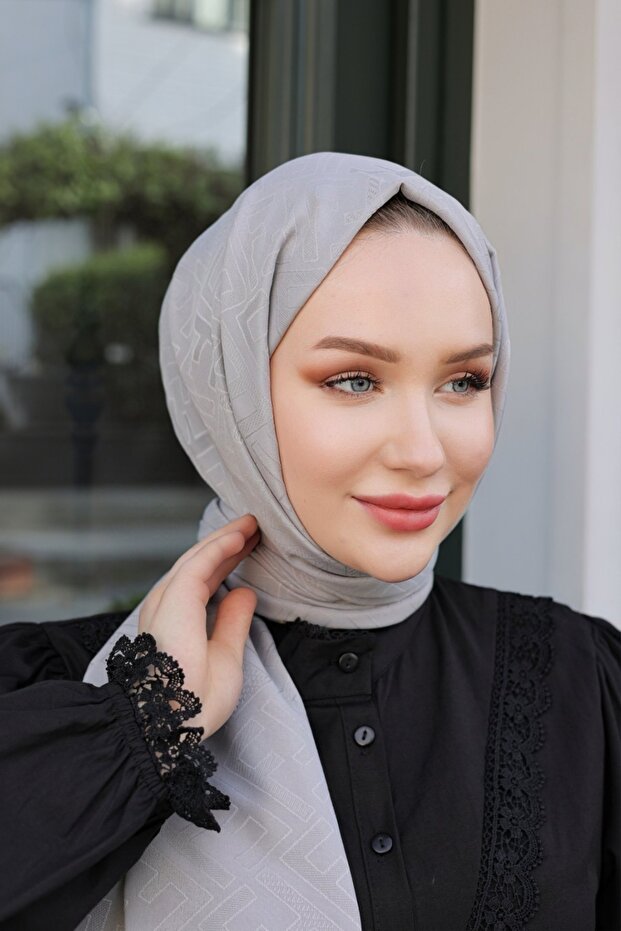 F نمط رمادي شال - 1