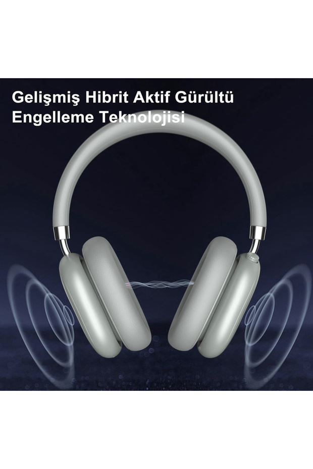 Linktech Hp5 Anc Kulak Üstü Kablosuz Bluetooth Kulaklık MAVİ - 2