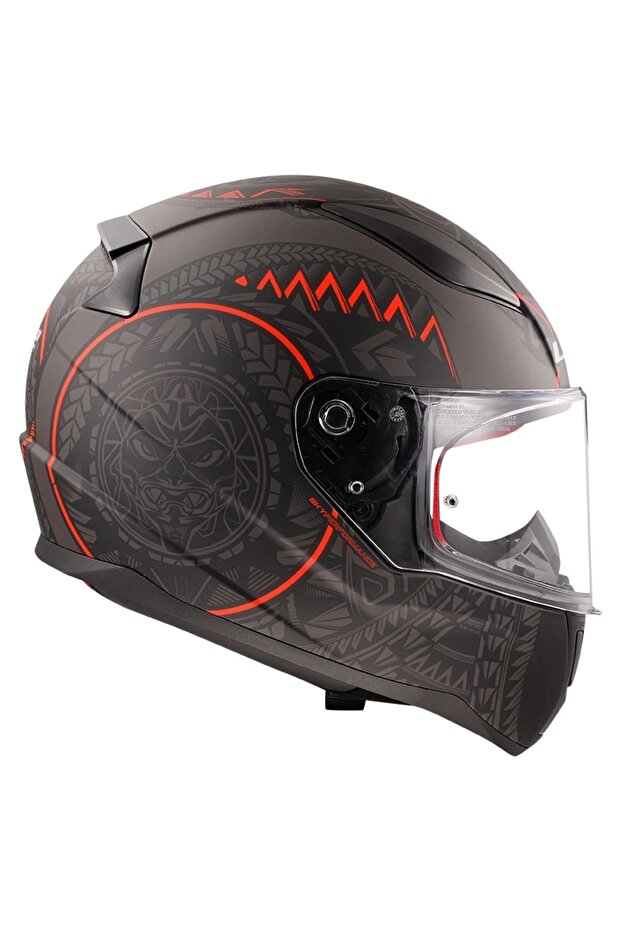 RAPID TAKAROA MAT SİYAH-KIRMIZI KASK - 3