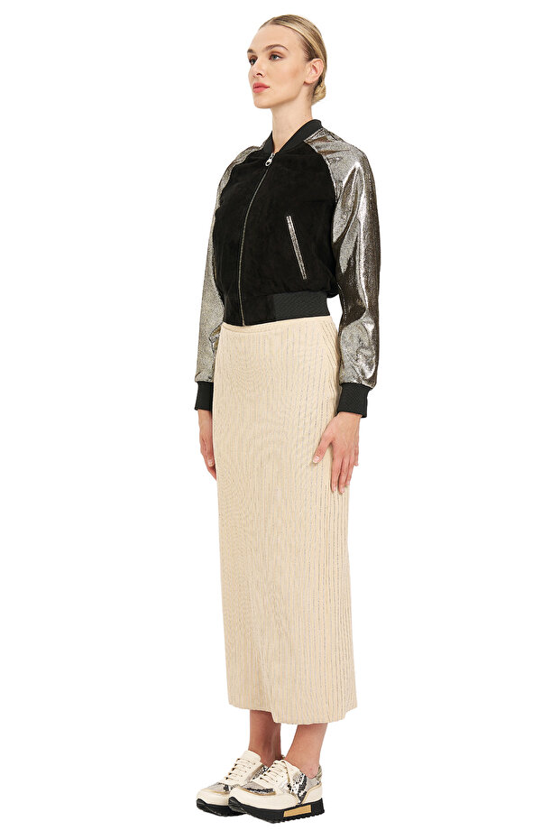 Sıfır Yaka Fermuarlı Mont - 3