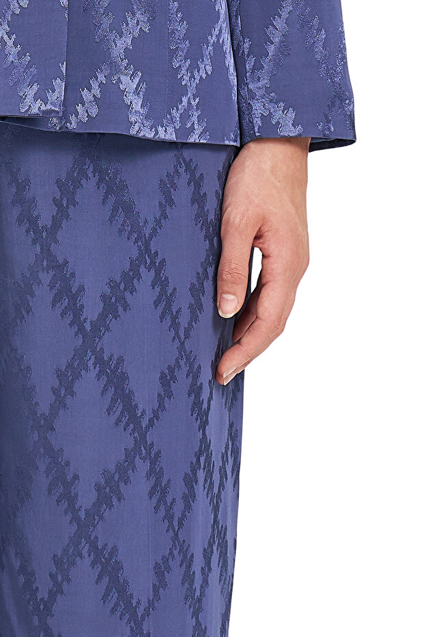 Desenli Geniş Paça Pantolon - 6