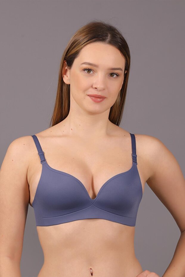 Laser Seamless Covered Bra Without Underwire C26145 Indigo