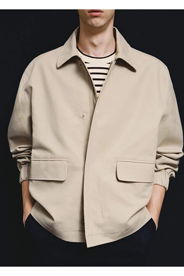 Cepli Oversize Pamuklu Mont - 8