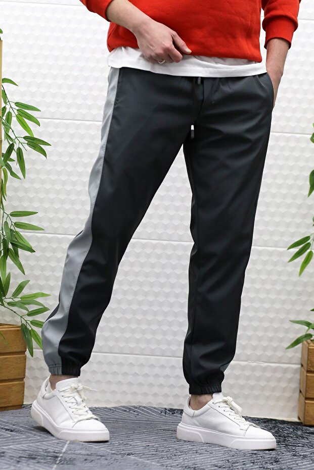 Men's Jagger Pants Parachute Fabric Water-Repellent Windproof Side Trimmed