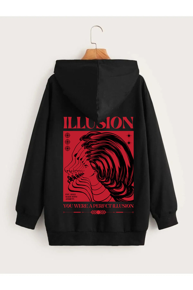 Men's Winter Anthracite Sweatshirt Hooded Unisex Model