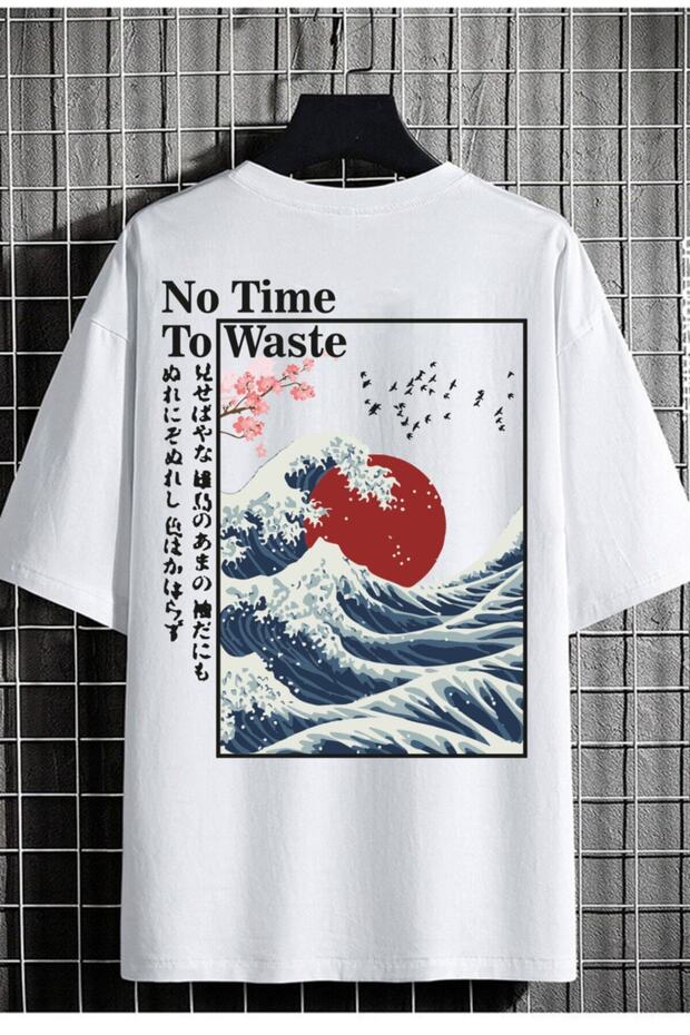 Unisex Oversize T-shirt Notime Back Print White