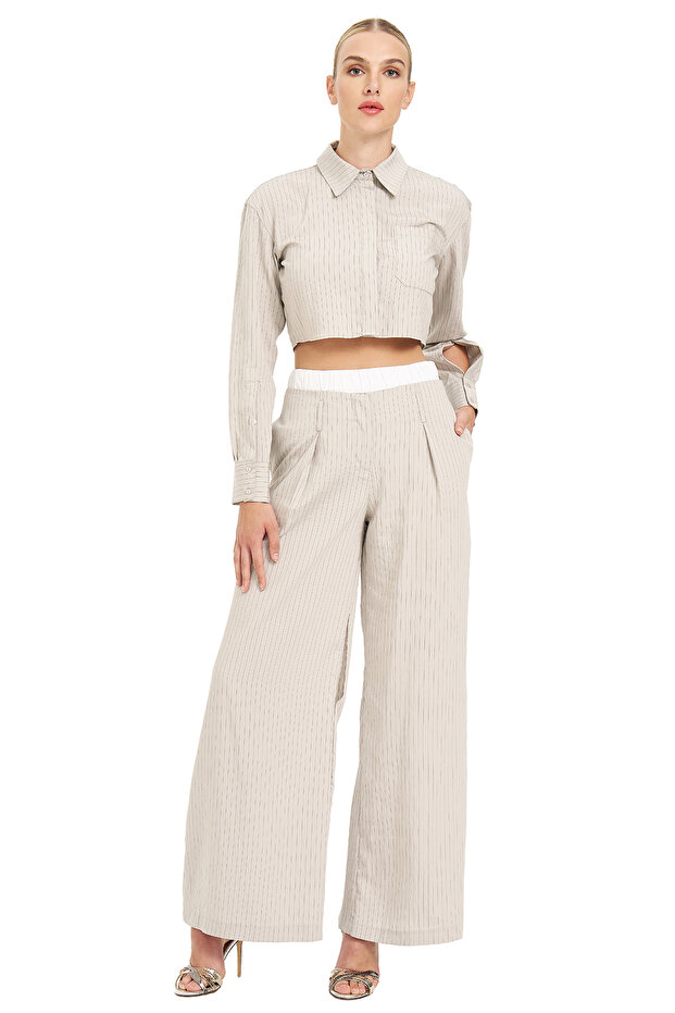 Tek Cepli Crop Gömlek - 1