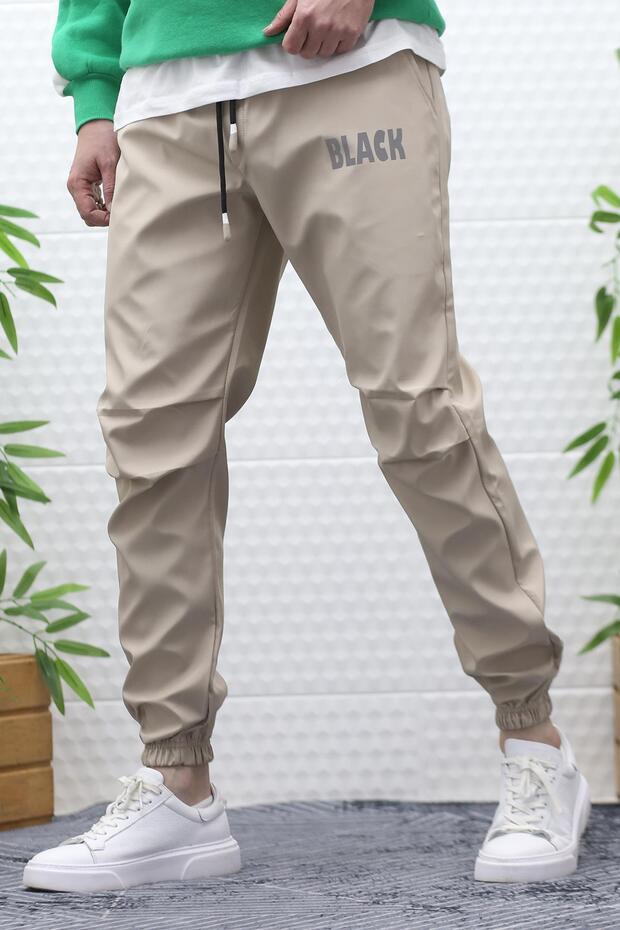 Men's Jagger Pants Parachute Fabric Water-Repellent Windproof with Knee Detail