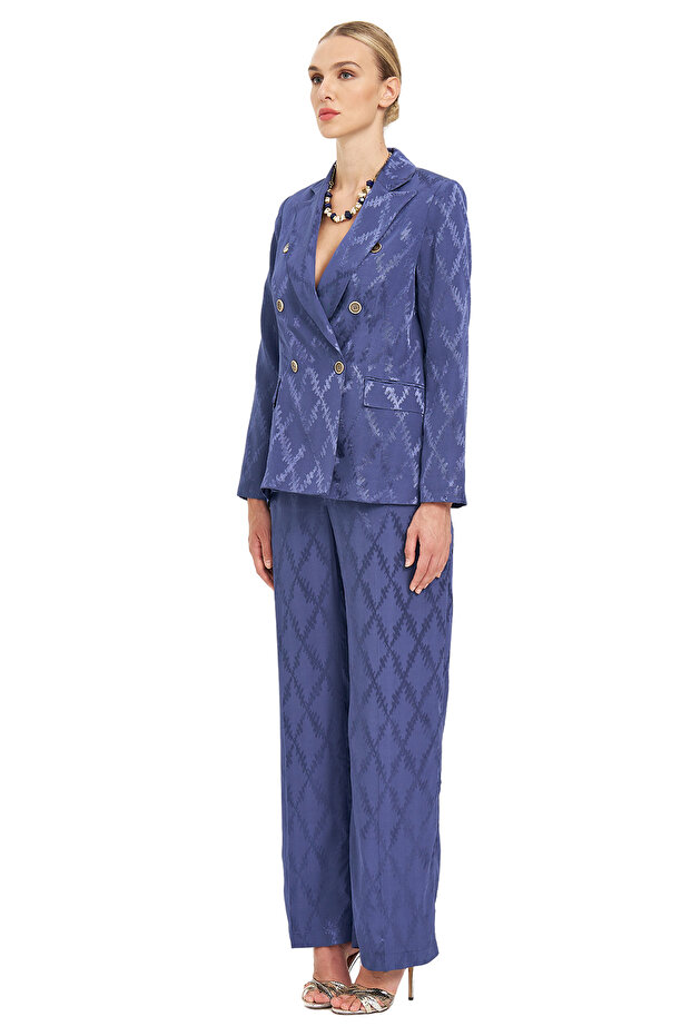 Desenli Kruvaze Ceket - 3