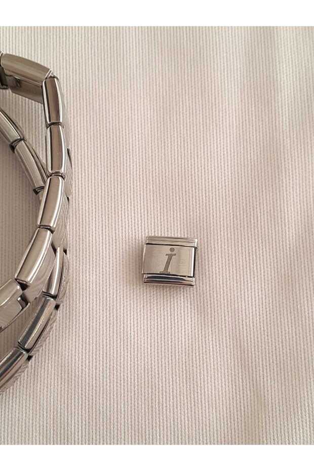 Steel Letter I Italian Charm