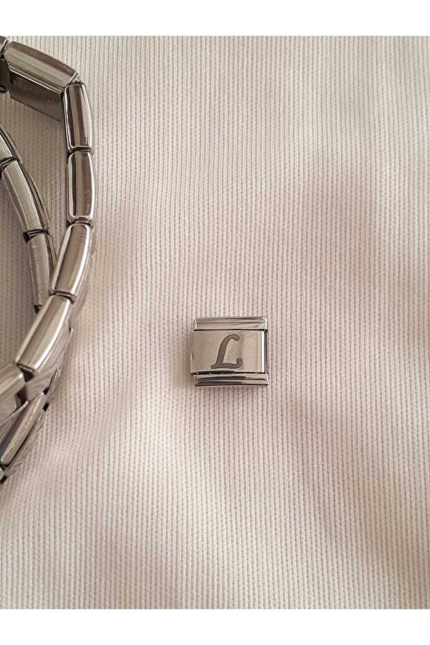 Steel Letter L Italian Charm