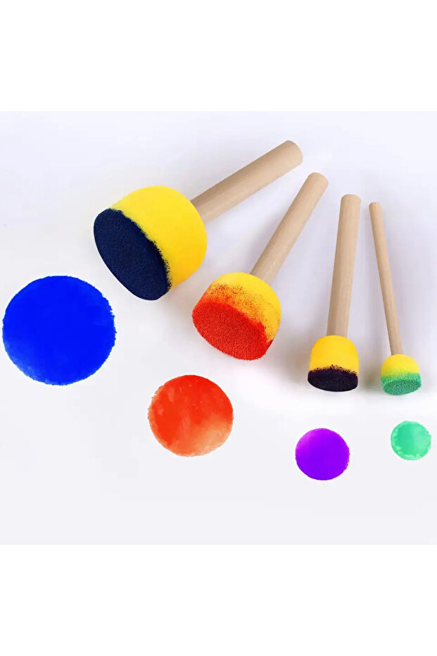 4 Pcs Printing Painting Pom Pom Sponge Set
