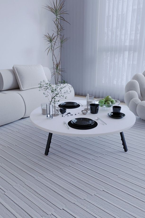 Mega Kozalak Yer Sofrası Mutfak Sofrası 103 Cm - 4