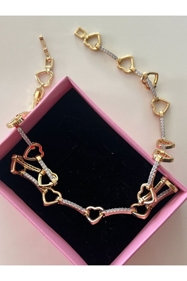 High Quality Gold Plated Heart Choker Necklace