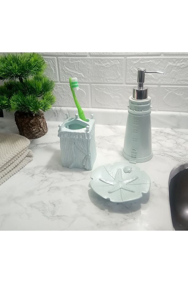 Deniz Feneri Mavi Model 3 Lü Banyo Seti - 3