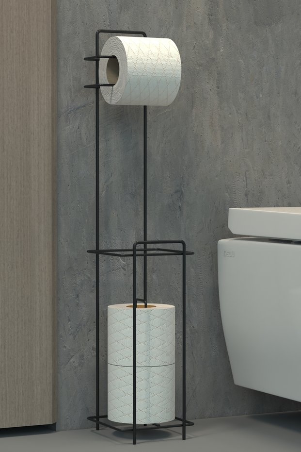 Metal Toilet Paper - Wc Paper Holder, Hanger and Holder with Refills