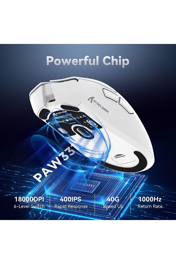 R1 Superlıght 18000 Dpı Ultra Hafif Paw3311 Kablosuz Oyuncu Faresi (GRIP TAPE HEDİYELİ) - 4