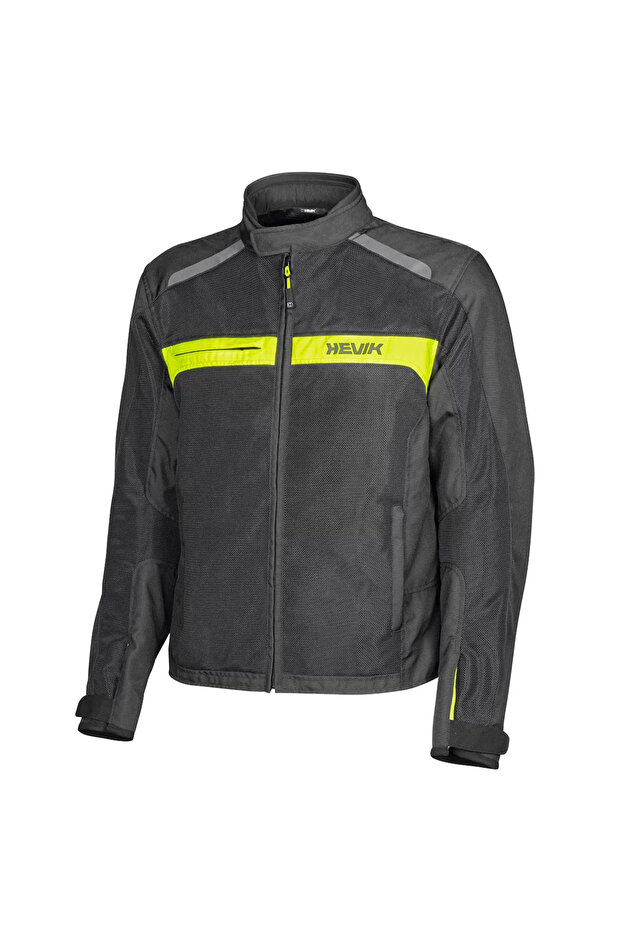 SCIROCCO COAT BLACK-NEON YELLOW