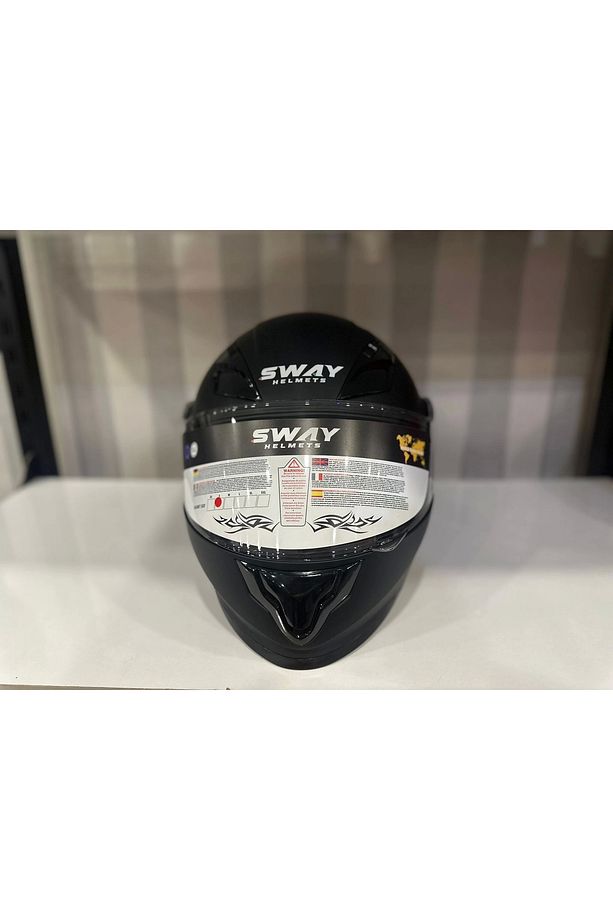 KASK SWAY 926 MAT SİYAH ÇENE AÇILIR - 2