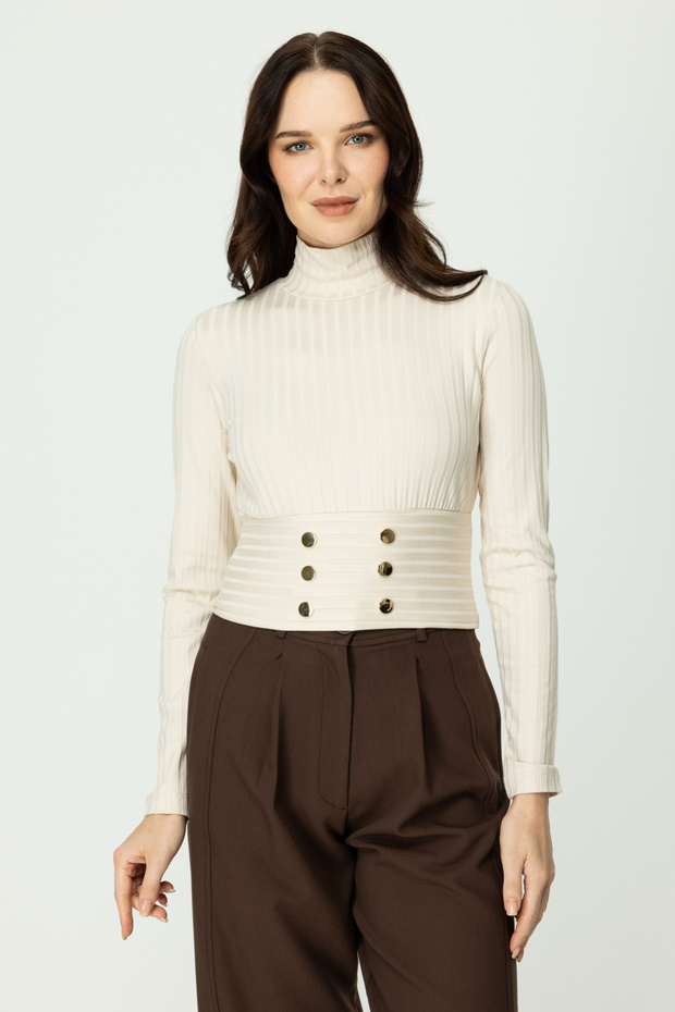 Altı Düğmeli Bluz - 1