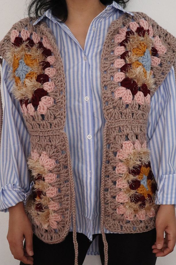 EL ÖRGÜSÜ HIRKA YELEK / MOTİFLİ YELEK HIRKA / HIRKA - 8
