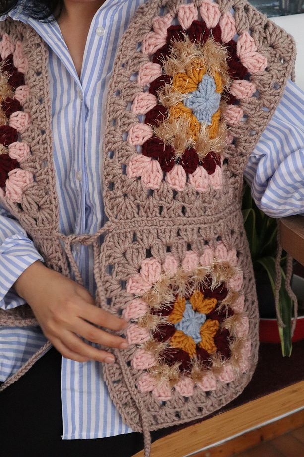 EL ÖRGÜSÜ HIRKA YELEK / MOTİFLİ YELEK HIRKA / HIRKA - 2