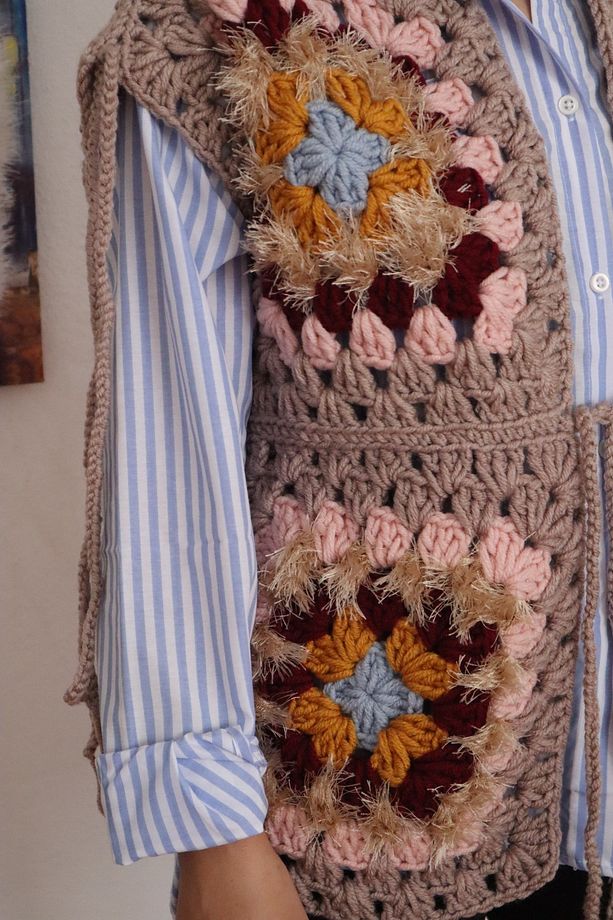 EL ÖRGÜSÜ HIRKA YELEK / MOTİFLİ YELEK HIRKA / HIRKA - 4