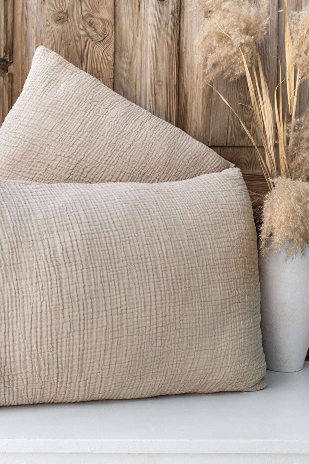 Multi Muslin 4 Layer Pillowcase Undyed Organic Muslin Cotton Fabric 50*70 2 Pieces Pillowcases