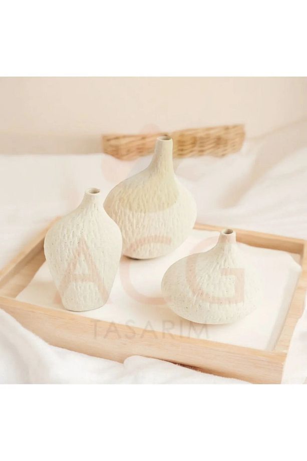 3'lü Set 7 Adet Obje Camber Vazo -  Minimal Set Dekoratif Pinterest İskandinav Bohem - 4